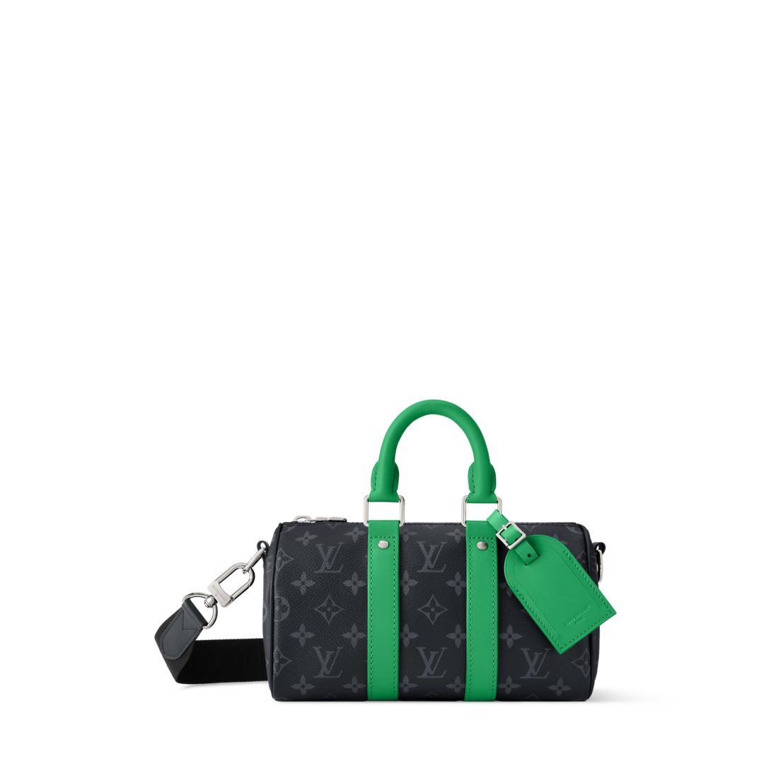 Keepall Bandoulière 25 Bag - Luxury Monogram Eclipse Green | LOUIS